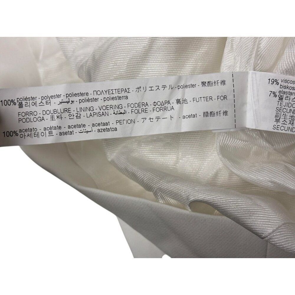 Zara Womens Tuxedo Blazer Suit Jacket Size M White Satin Lapel 7855/542 NWT - Picture 10 of 12